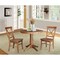International Concepts Round 36 in Round Extension Dining Table with 2 X-Back Stools, Distressed Oak, 36 in W, 48 in L K42-36RXT-27B-C613-2 - alternate 3